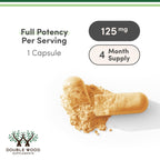 Close up look at the activated B complex capsule formulation of Double Wood Supplements