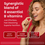 EZ Melts fast melting vitamin B complex strawberry tablets nutritional label