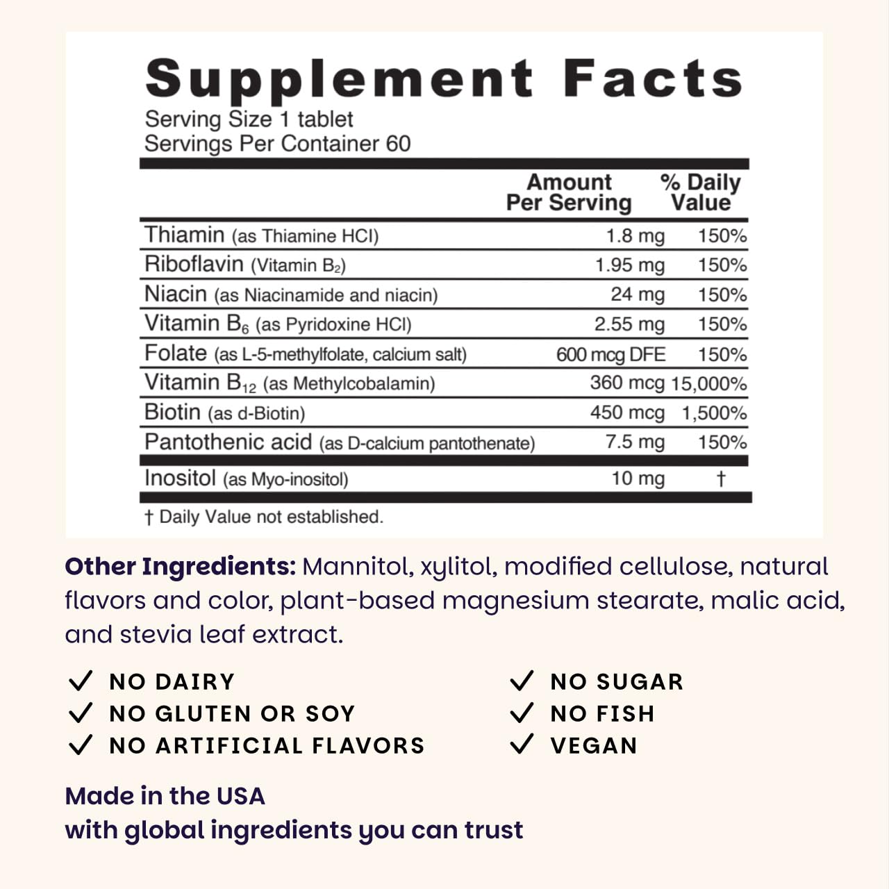 EZ Melts sublingual vitamin B complex supplement for active lifestyles