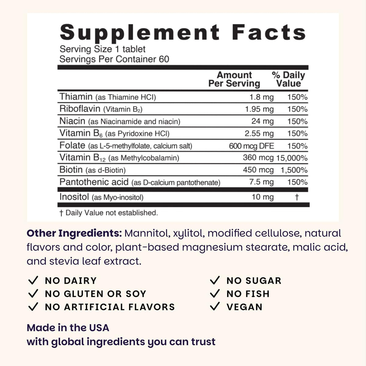EZ Melts sublingual vitamin B complex supplement for active lifestyles