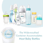 Side profile of Papablic travel bottle warmer for diaper bags