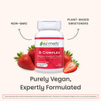 EZ Melts sublingual vitamin B complex sixty strawberry tablets packaging