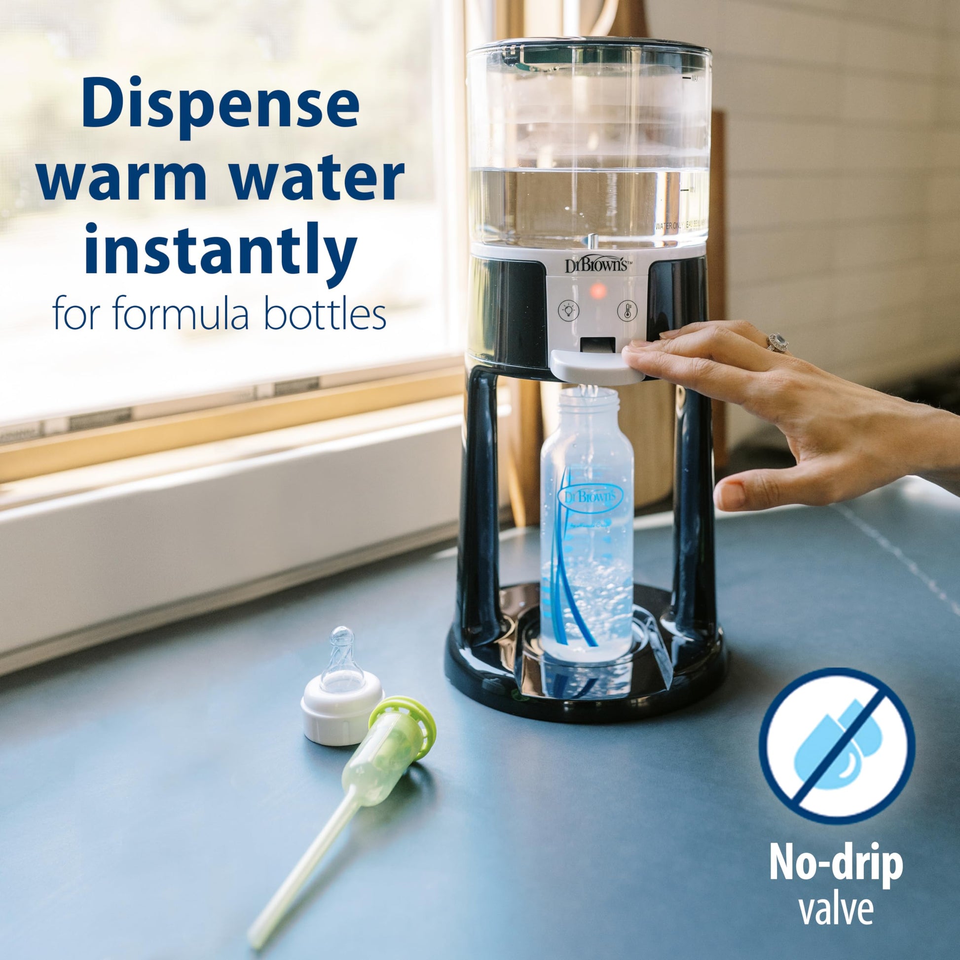 Dr. Brown's Insta-Prep warm water dispenser glass tank details