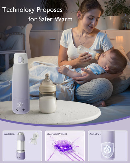Momfree portable warmer charging port and battery indicator