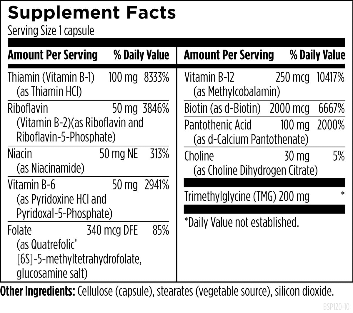 Designs for Health professional line B Supreme allergy warnings and seals