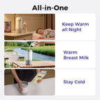 Wondborn travel bottle warmer showing digital display