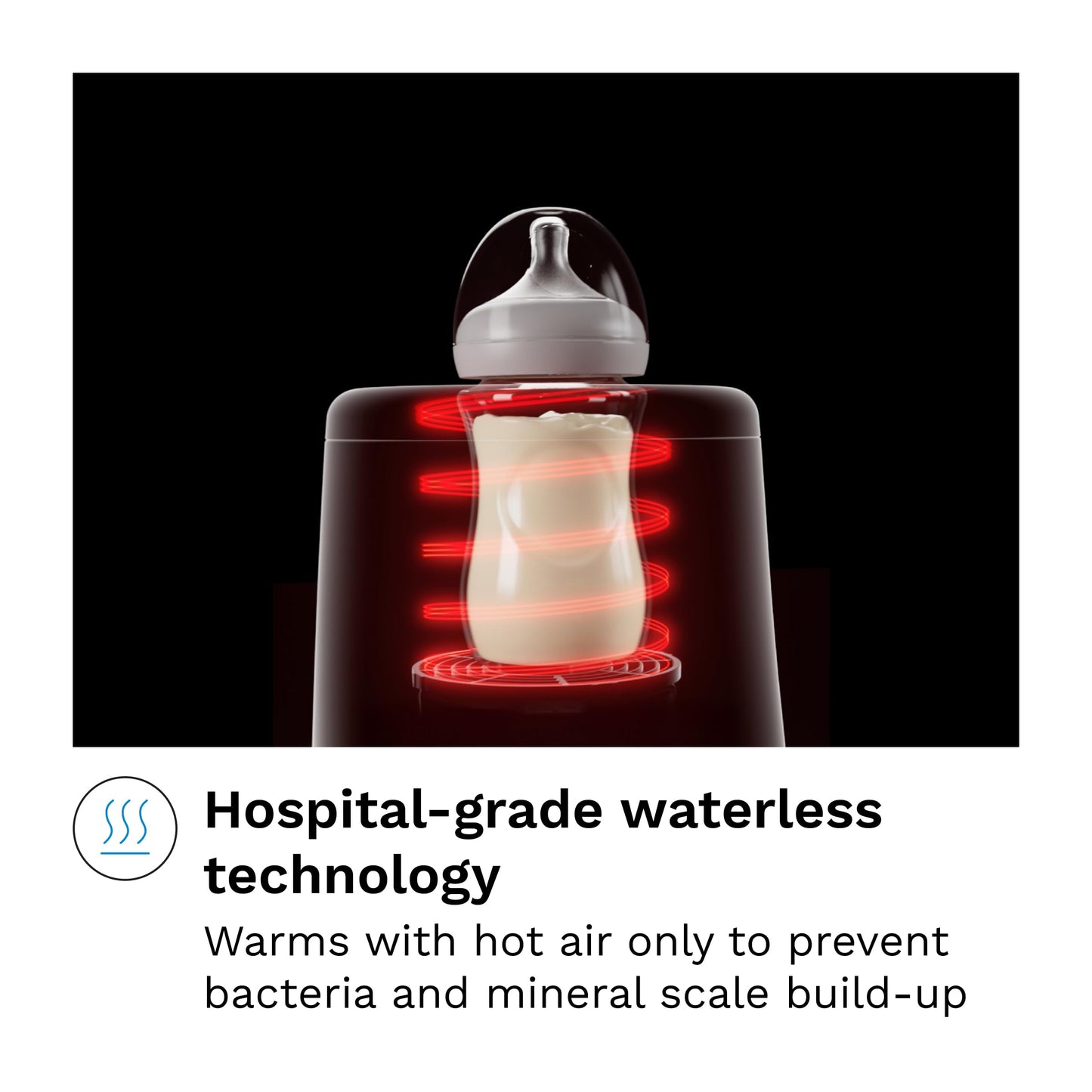 Baby Brezza waterless bottle warmer digital display screen