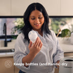 Baby Brezza bottle warmer with bottle inserted