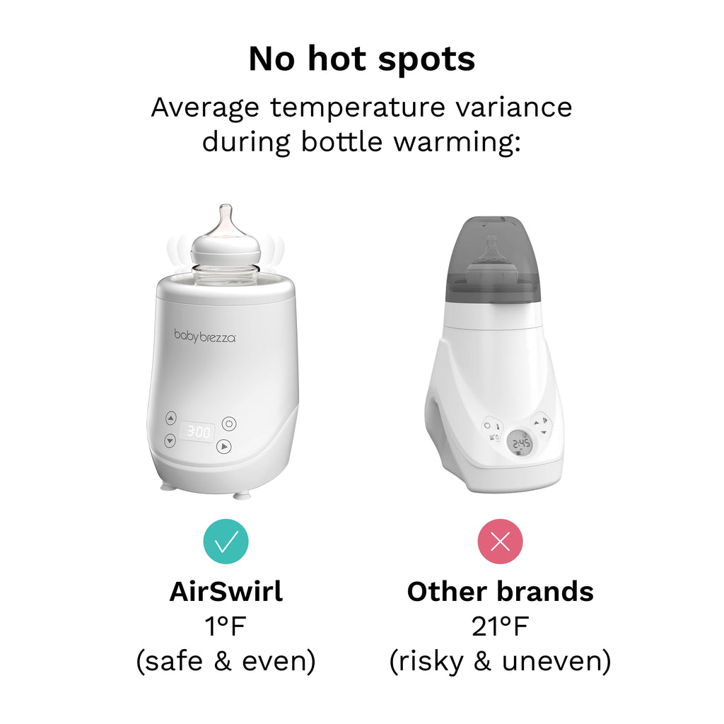 Baby Brezza AirSwirl side profile showing sleek design