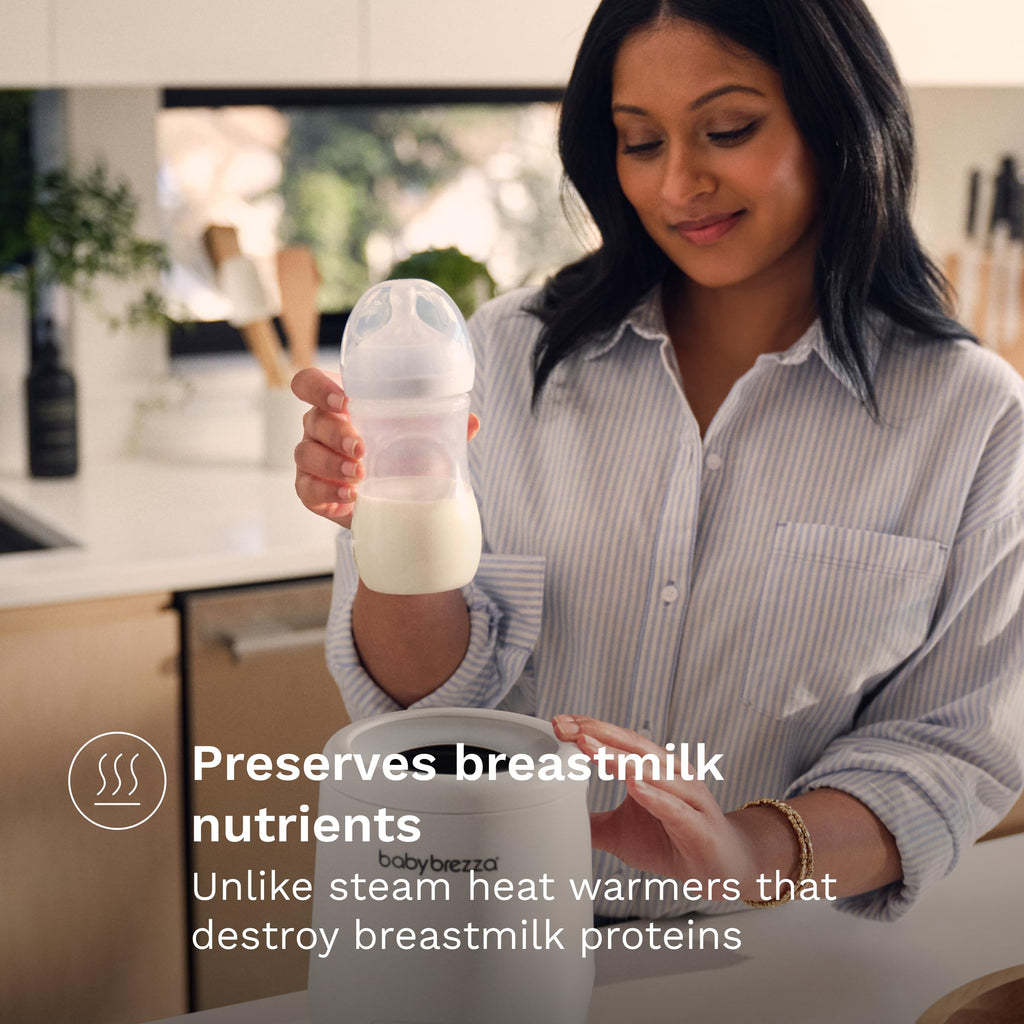 Baby Brezza AirSwirl lifestyle shot for baby feeding
