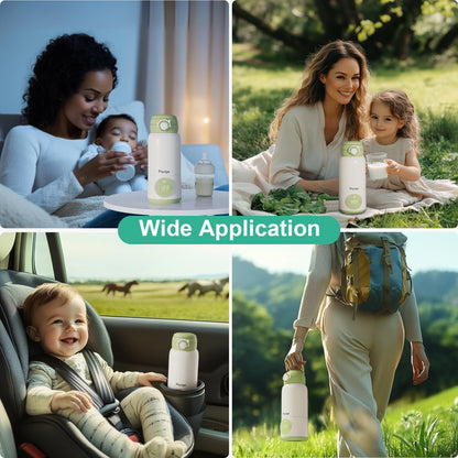 Side profile of Phydge travel warmer for baby formula