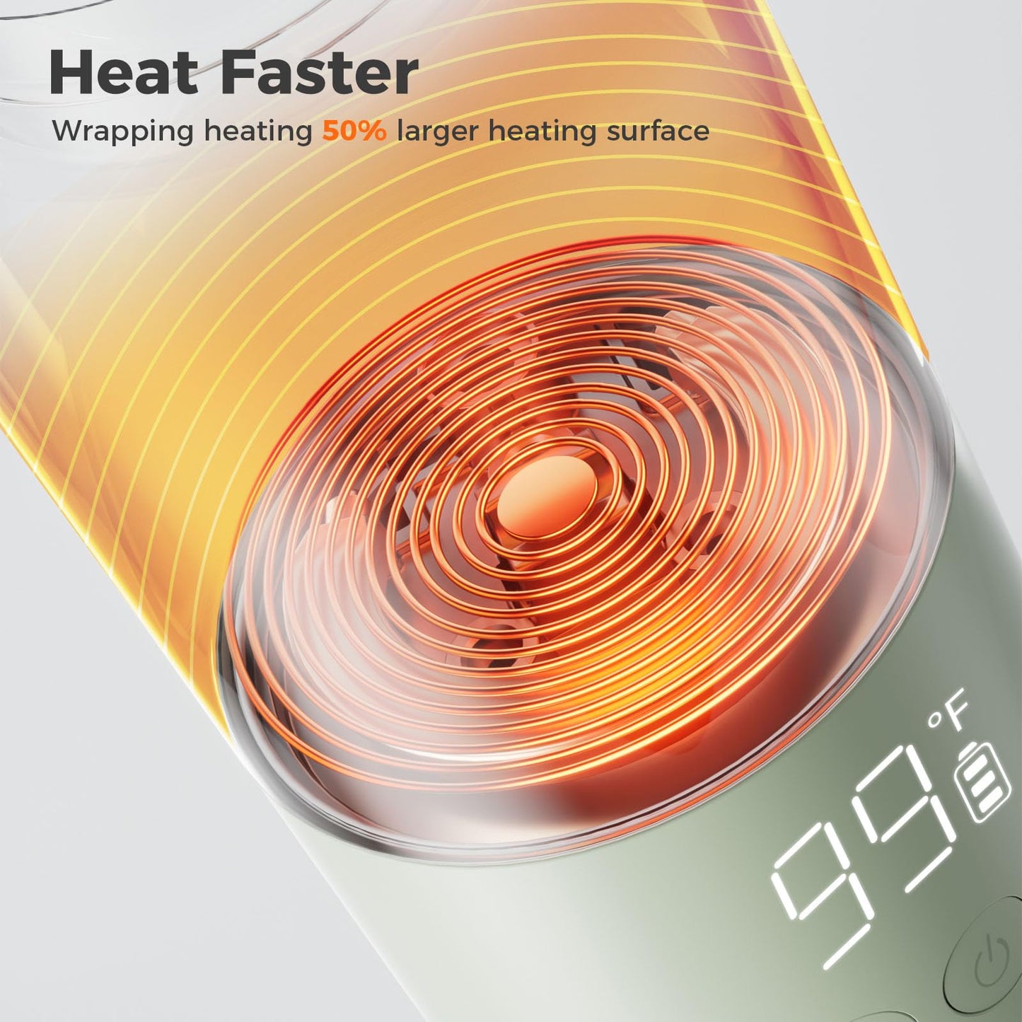 Bololo travel milk warmer being charged via USB-C