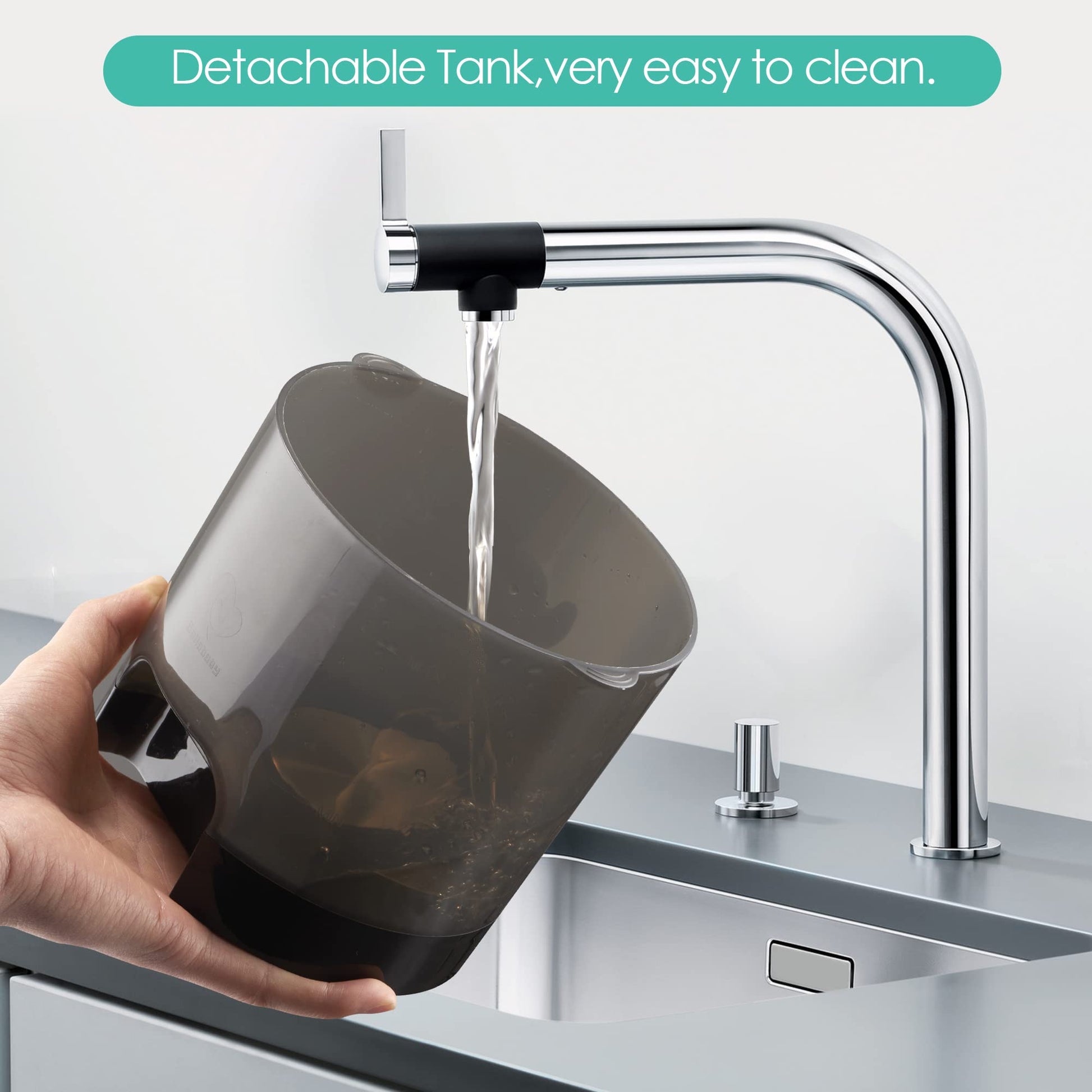 Bellababy hot water dispenser showing the detachable water tank