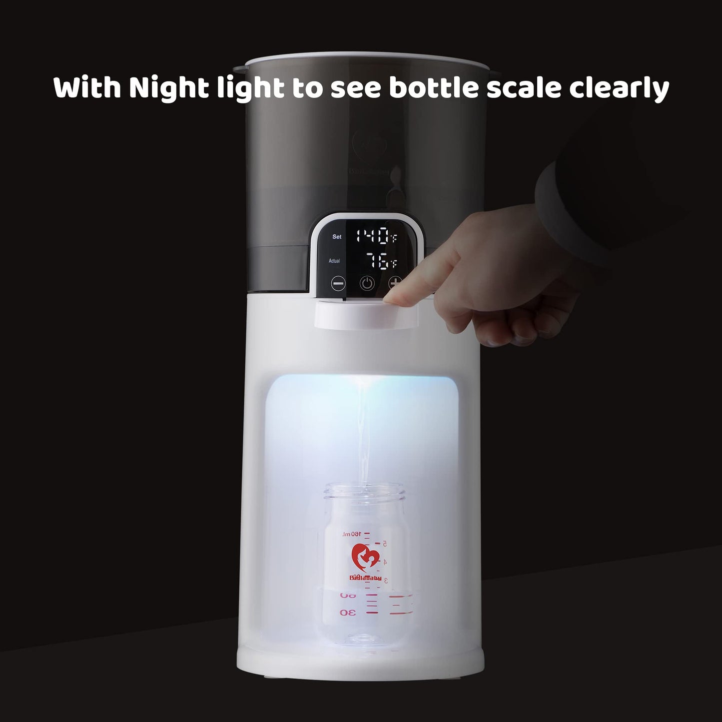 Bellababy baby bottle warmer in a modern kitchen setting
