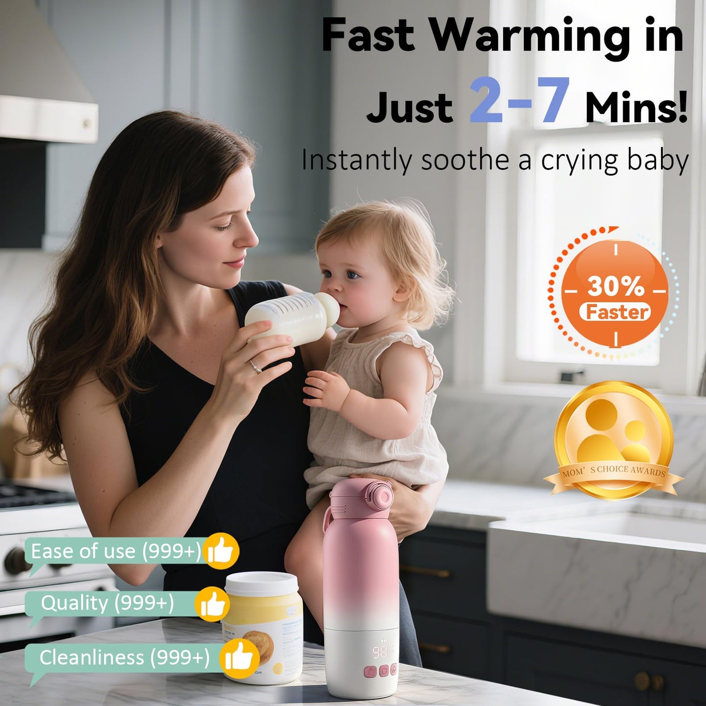Umakep rechargeable milk warmer with USB-C port