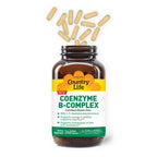 Country Life Coenzyme B Complex premium dietary supplement bottle showing capsule quantity.