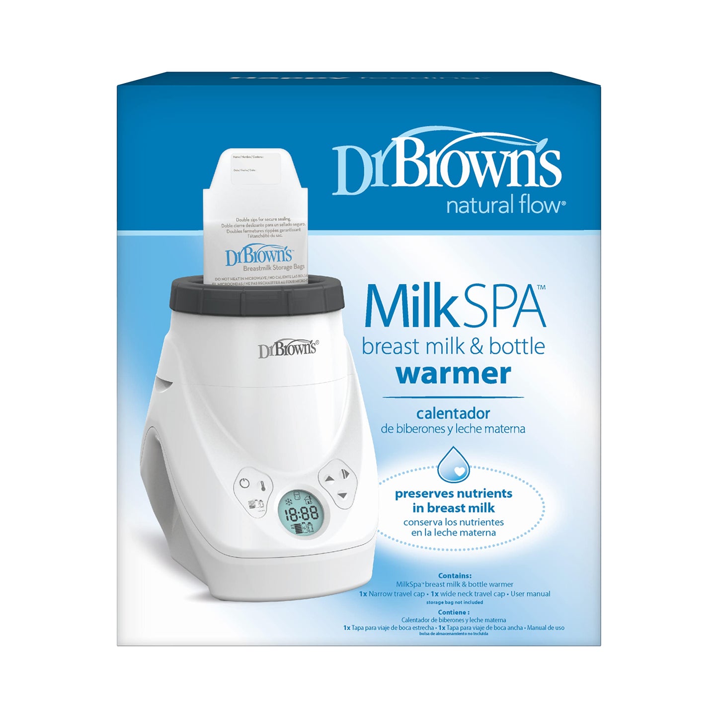 Dr. Brown's MilkSPA warmer digital display interface