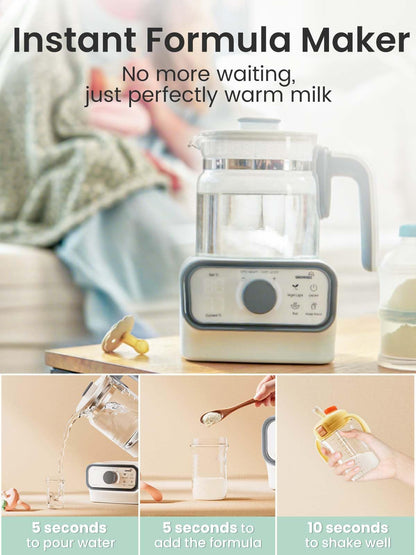 Grownsy electric kettle digital LCD display close up