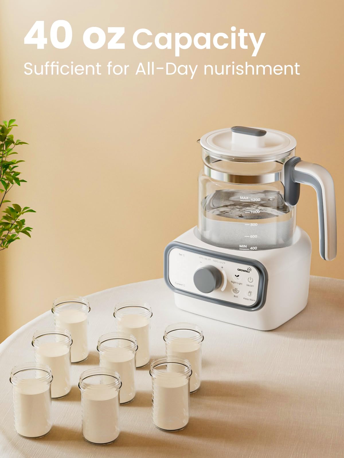 Grownsy baby care appliance for formula preparation