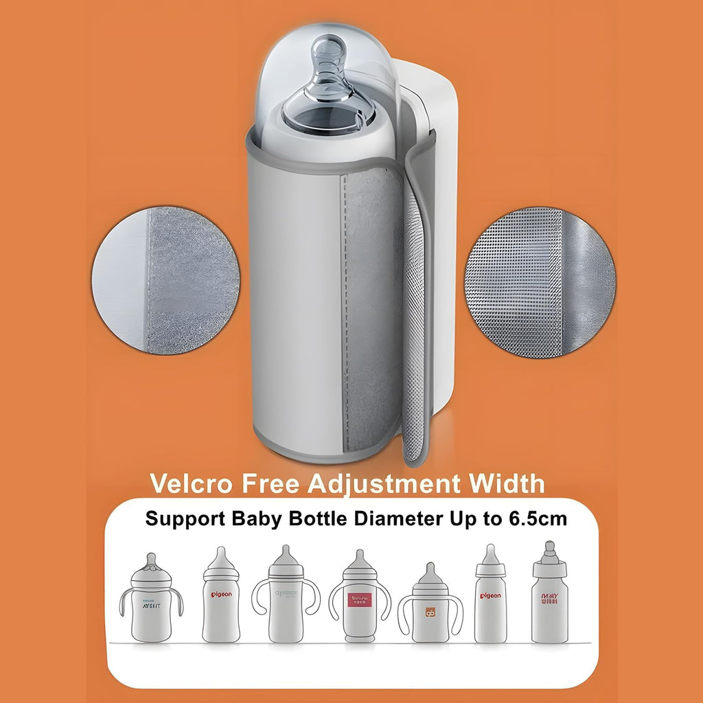 Side profile of Krisha portable milk warmer for travel
