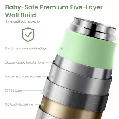 Side profile of CapyBud portable baby bottle warmer