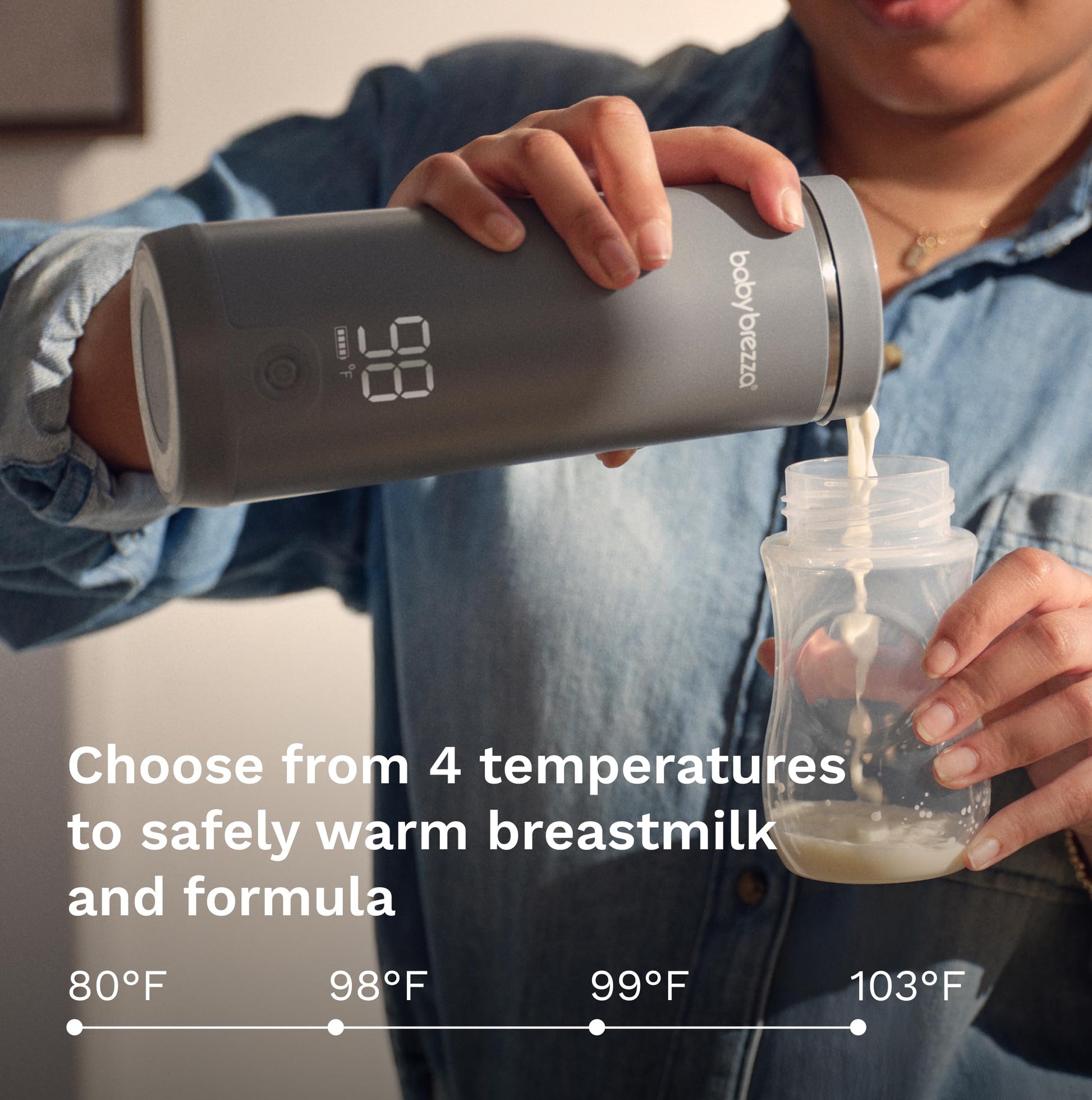 Baby Brezza bottle warmer stainless steel interior chamber