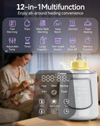 Kumikimi bottle warmer showing wide opening for different bottle sizes