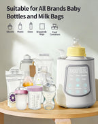Kumikimi 12-in-1 grey baby bottle warmer in a nursery setting