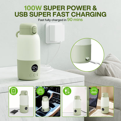 Top view of formula dispenser compartment on Haslife bottle warmer