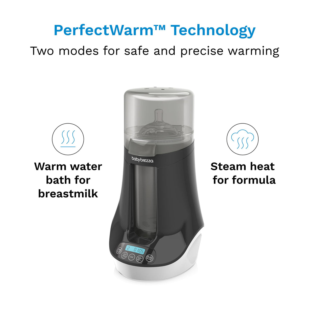 Side view of Baby Brezza Fast Warmer showing compact design
