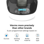 Baby Brezza unit with a milk storage bag inside