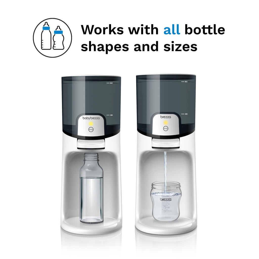 Baby Brezza Instant Bottle Maker with three temperature settings display