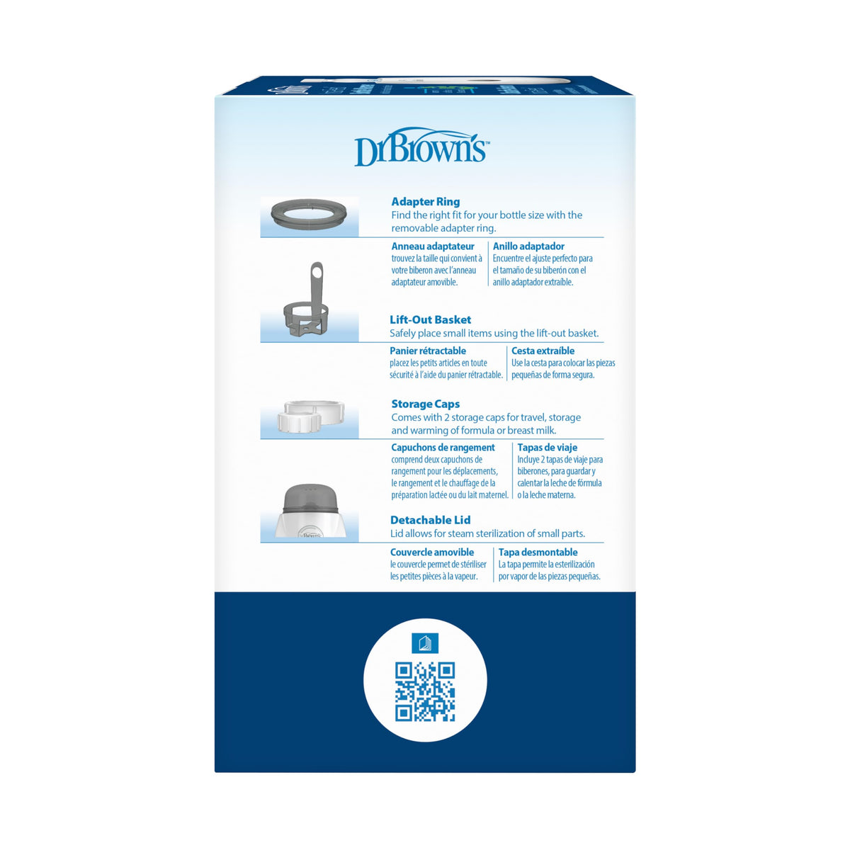 Dr. Brown's baby bottle warmer packaging and contents
