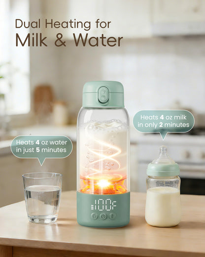 Close up of Edenpeer bottle warmer safety lock and lid mechanism