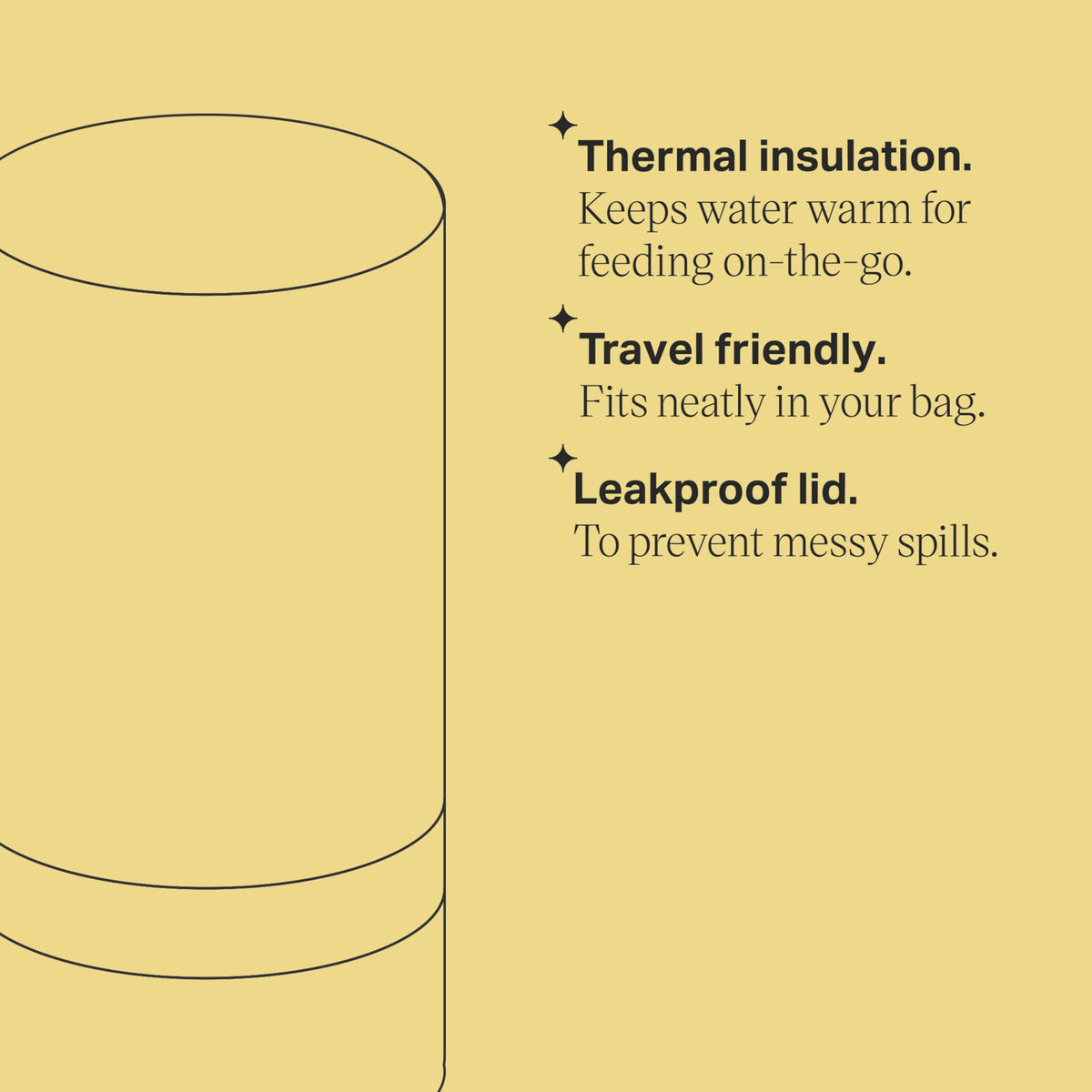 Close-up of the secure leak-proof lid mechanism