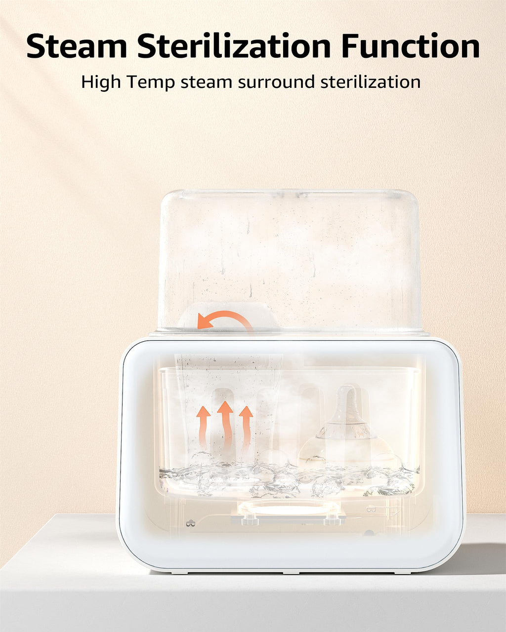Grownsy 8-in-1 warmer heating a baby food jar