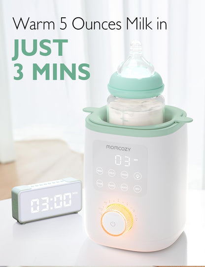 Digital control panel of the Momcozy baby bottle warmer