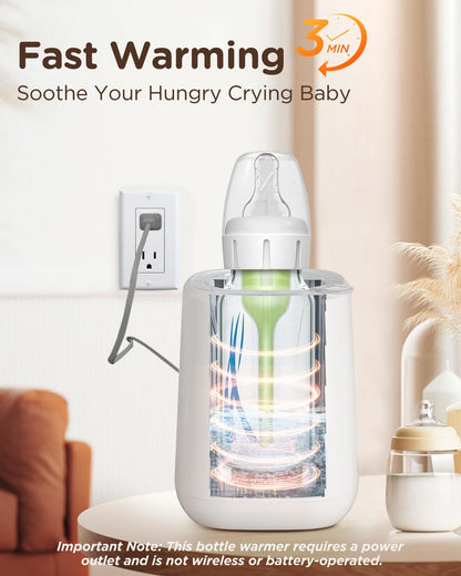 Side profile of Bear baby bottle warmer unit