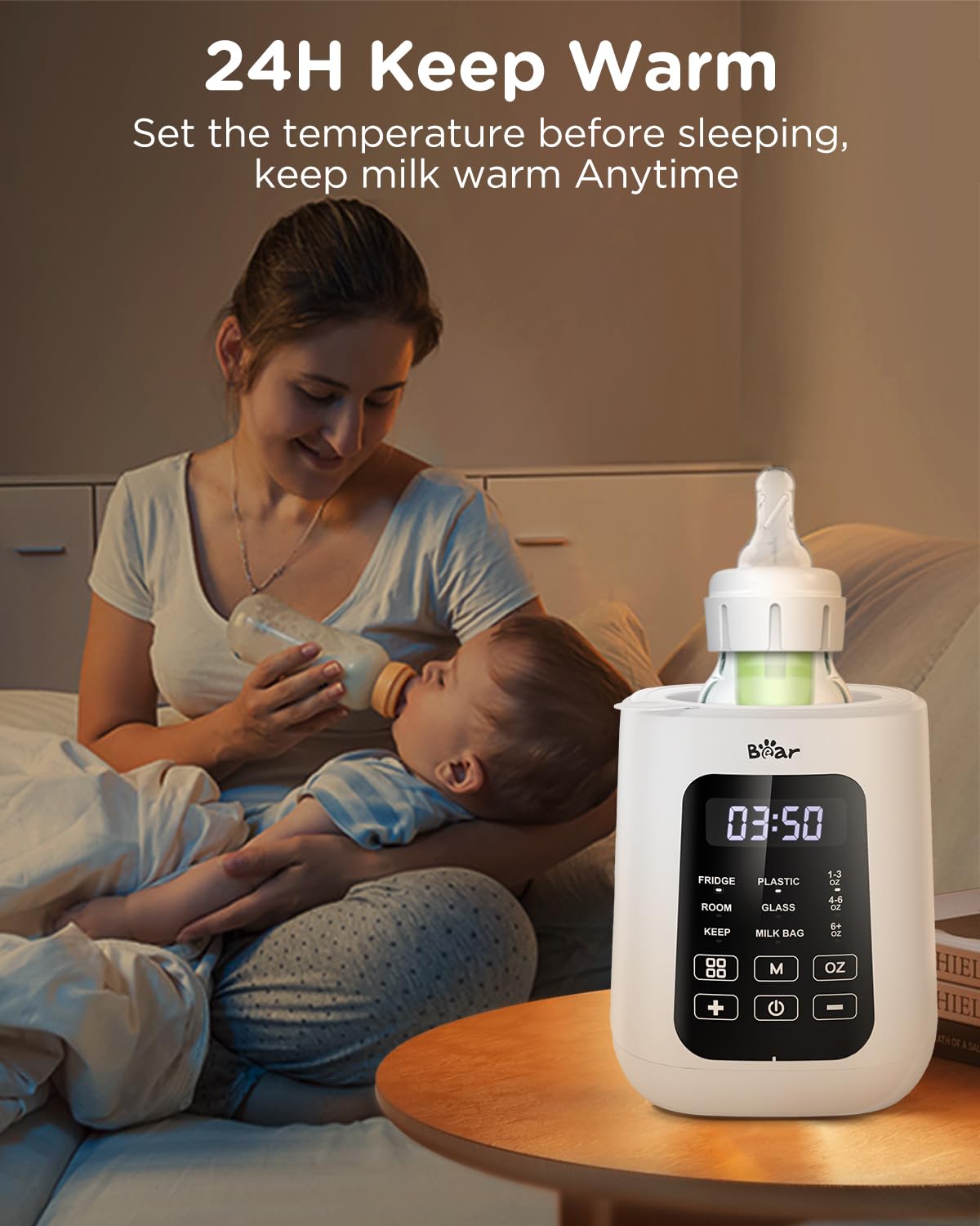 Digital control panel on Bear bottle heater