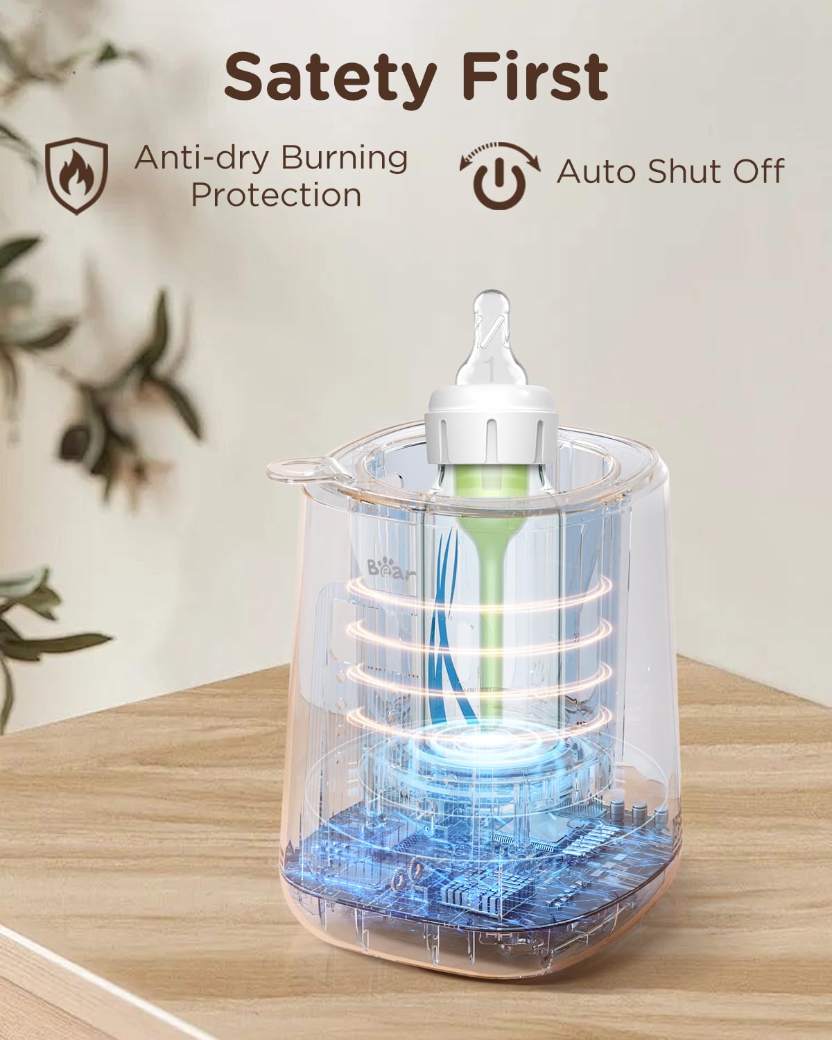 Bear baby bottle warmer used for breastmilk bag