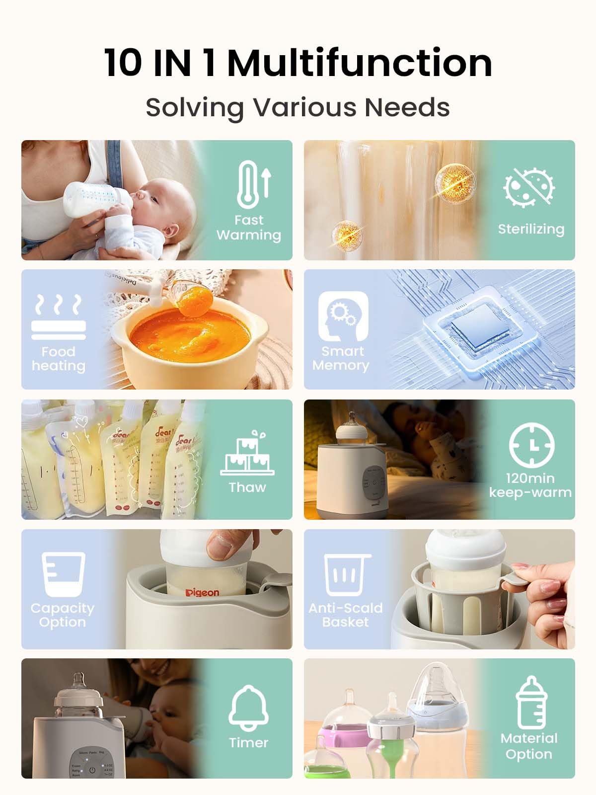 Grownsy baby bottle warmer warming breastmilk in bottle