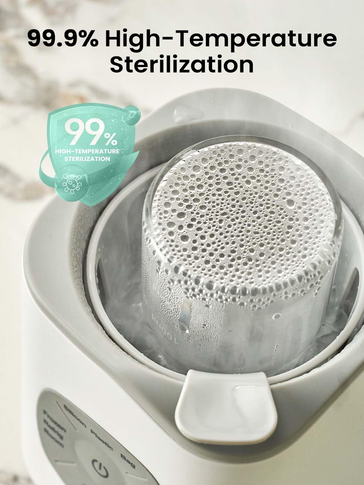 Grownsy bottle warmer with wide neck baby bottle