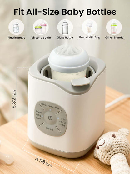 Grownsy bottle warmer display showing temperature settings