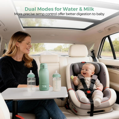 Side profile of Momcozy rechargeable bottle warmer