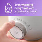 Philips Avent bottle warmer showing progress indicator light