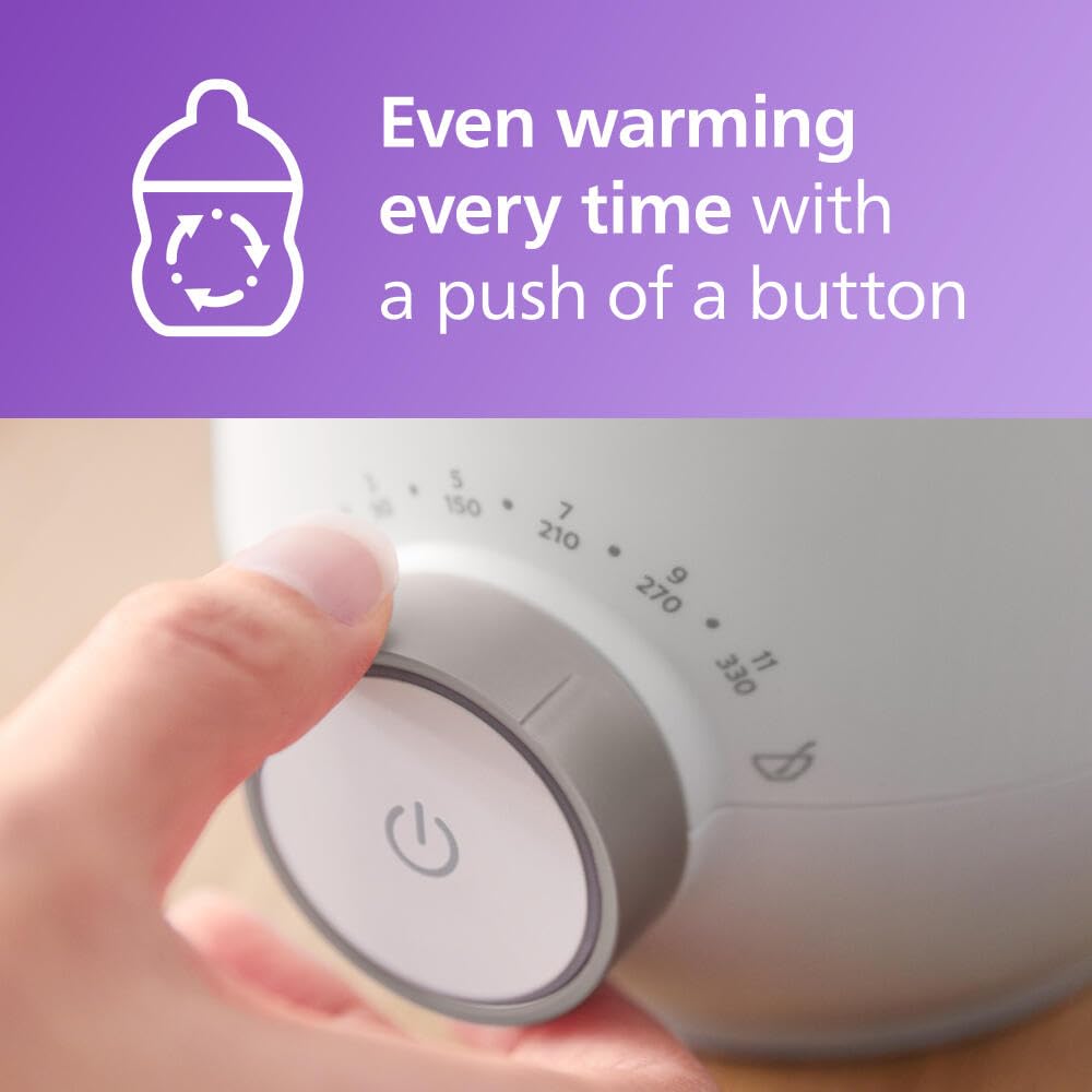 Philips Avent bottle warmer showing progress indicator light