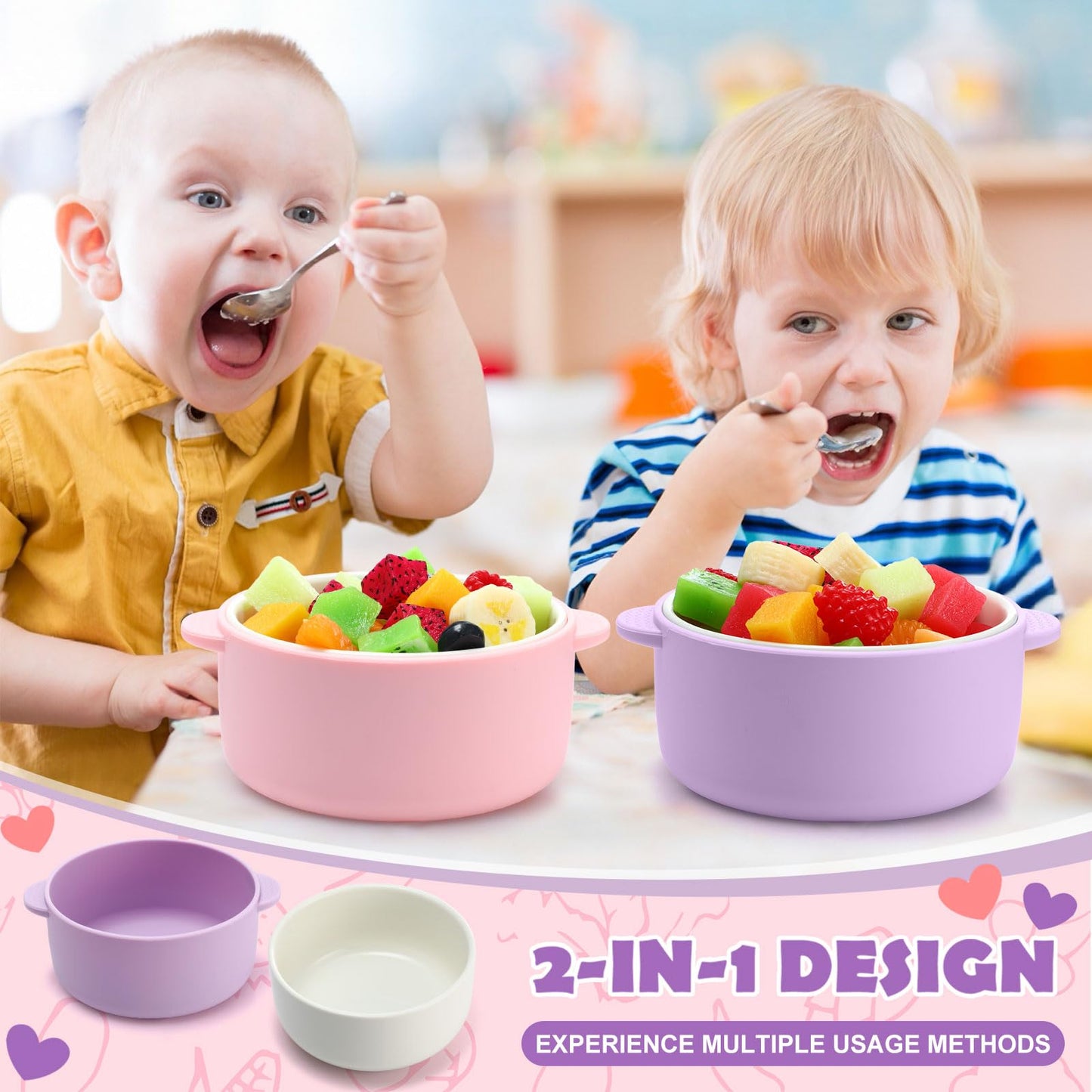 Domensi porcelain bowl set with silicone sleeve removed for cleaning