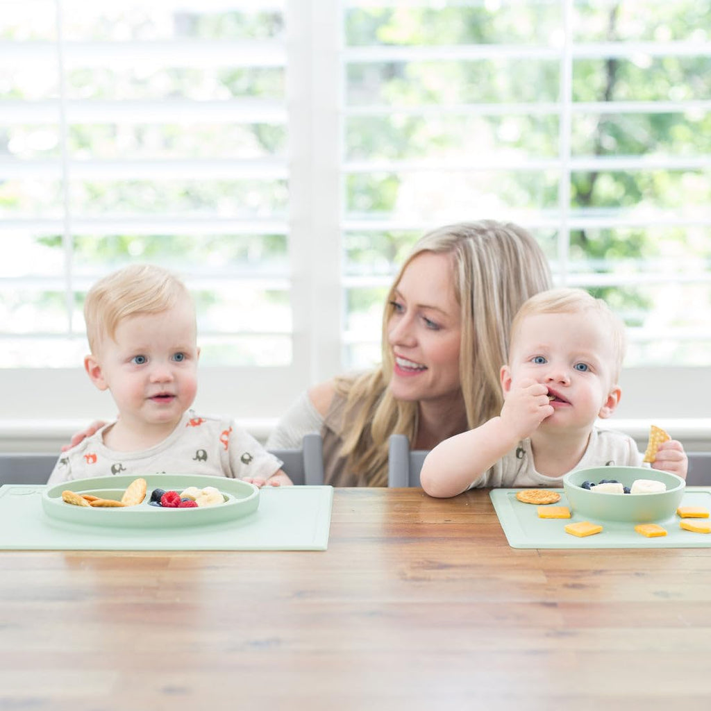 Top view of Ezpz Happy Bowl silicone suction mat