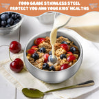 TeamFar insulated stainless steel snack bowl with matte finish