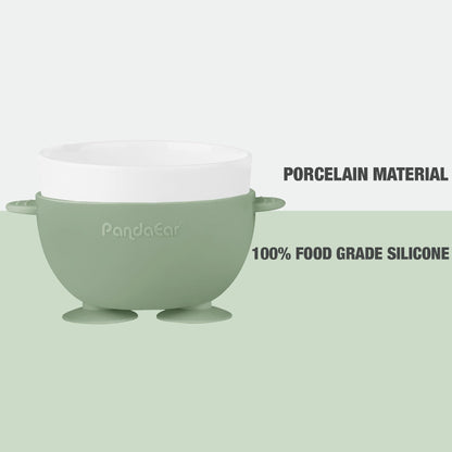 PandaEar baby bowl showing suction base detail